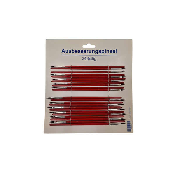 MP Touch-Up Brush Set (24 pack) featuring 24 precision brushes in various sizes on display.