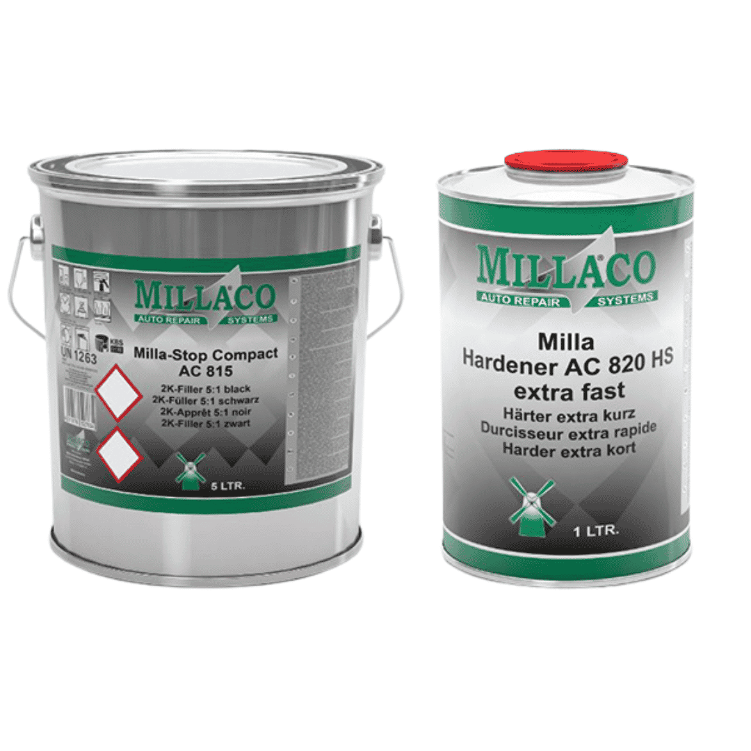 Millaco AC 815 2K Filler (5L) With AC820 HS Extra Fast Hardener (1L) Kit