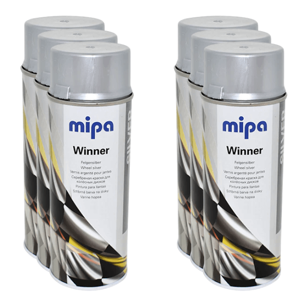 Mipa Spray Wheel Silver (400ML) – set of spray cans for high-performance wheel rim paint.