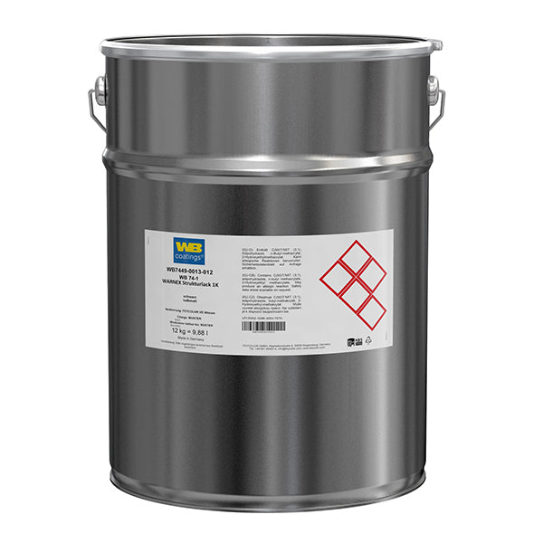 WB 74-1 WARNEX Textured Lacquer 1K ca. Pantone 426 C Semi-Matt 12KG WB Coatings