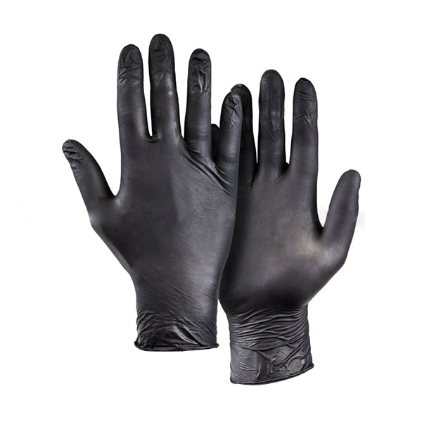 MP Black Nitrile Gloves Large Box of 100 MP