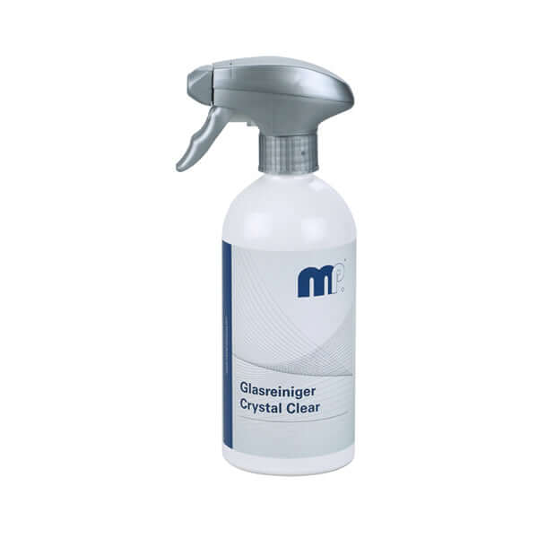 MP Crystal Clear Glass Cleaner 500ml bottle for streak-free cleaning of glass surfaces.
