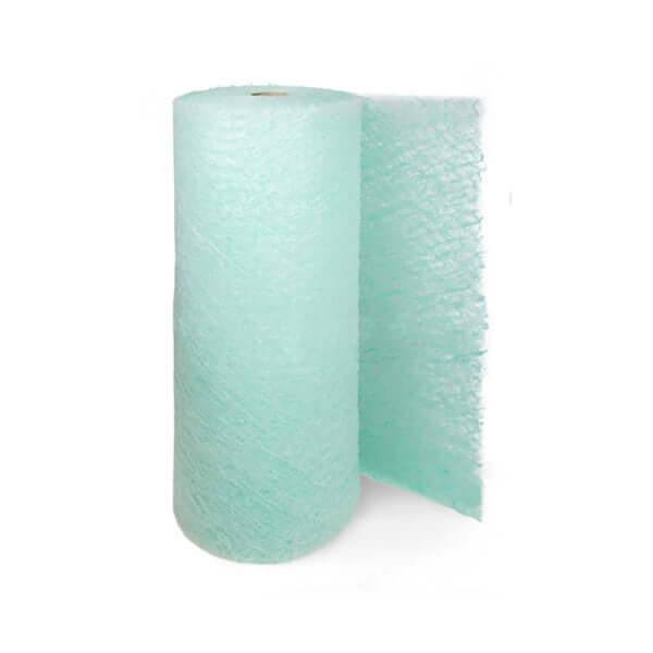 MP Spray Booth Filters 20 x 1m roll showing high-efficiency paint mist filtration material.