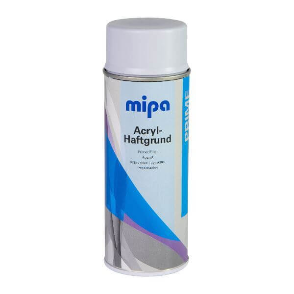 Mipa High Build Primer Filler (400ML) aerosol can with blue and gray design for professional refinishing.