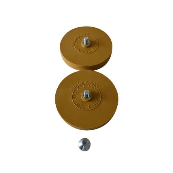 MP Eraser Wheels & Adaptor (Set of 2) - Heavy-duty cleaning discs for removing paint, rust, and sealants.