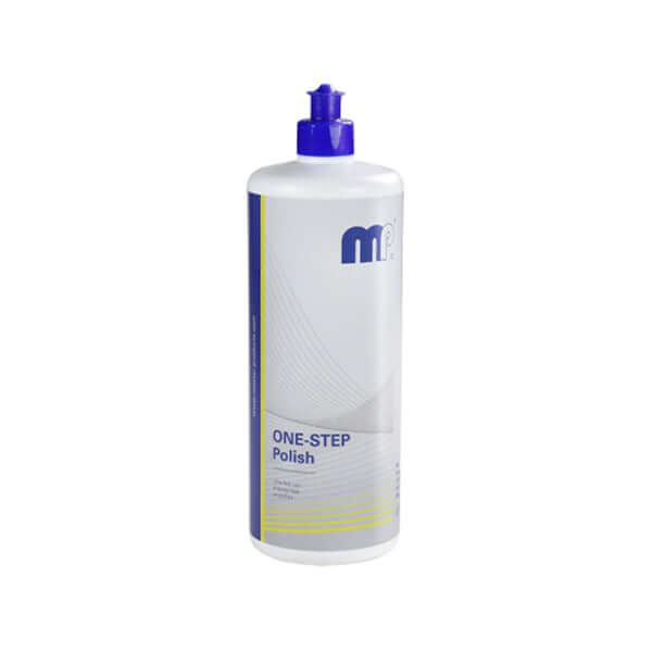 MP One-Step Polish 1 Litre bottle for hologram-free finish and efficient polishing application.