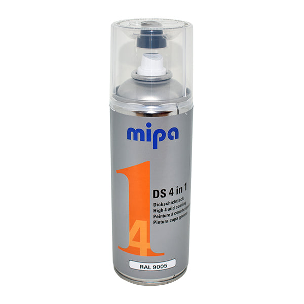 Mipa 4 in 1 DS Spray 9005 Jet Black (400ML) Each Black Mipa Paints Limited