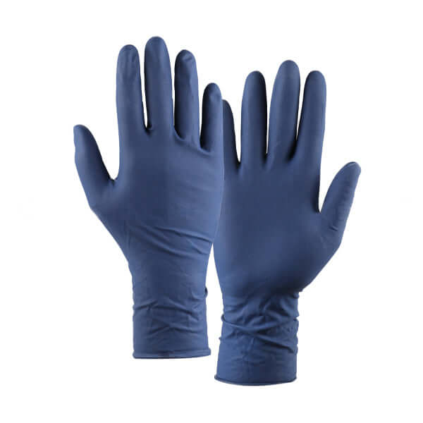 MP Latex Gloves Blue Size Medium - Powder-Free, Flexible, Protective Handwear for Painting and Workshop Use
