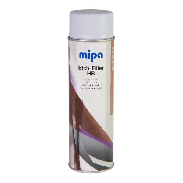 Mipa Etch Filler High Build (500ML) spray can for high-quality self-etching primer and filler.