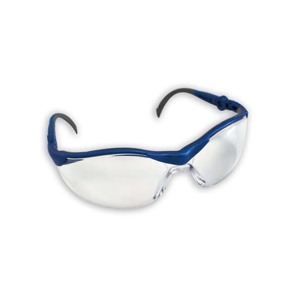 MP Safety Goggles Comfort Blue - Adjustable, anti-fog, scratch-resistant eye protection for various uses.
