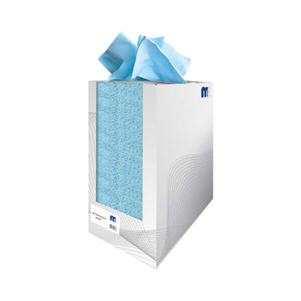 MP Degreasing Cloth dispenser box with tear-resistant, lint-free cleaning wipes for industrial use.