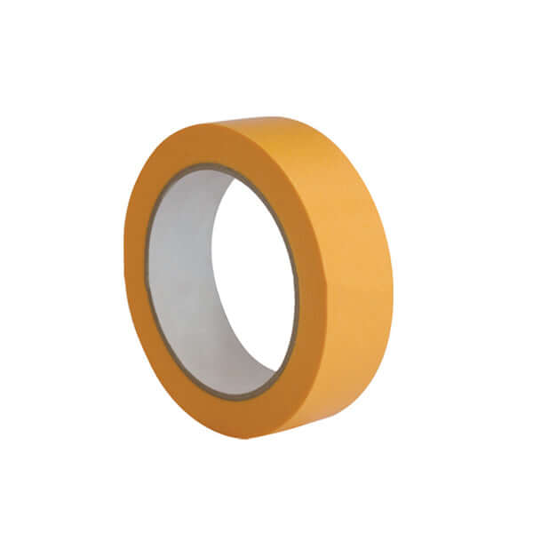 MP Premium Tape Gold 50m x 25mm Roll - high-performance masking tape for clean paint lines.