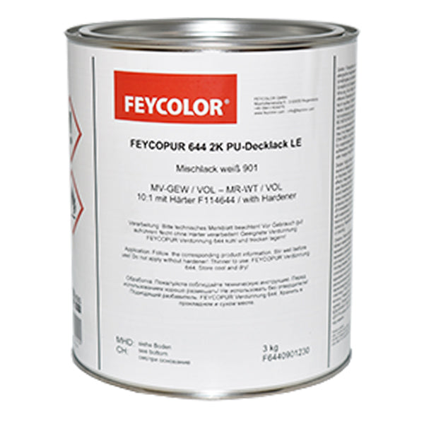 Feycolor 644 2K PU Topcoat Mixed White 3KG FEYCOLOR