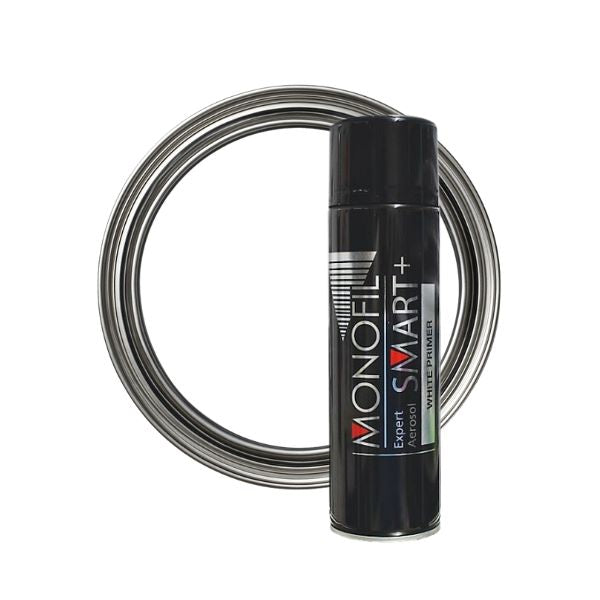 Black canister labeled 'MONOFIL Smart' with a coil of wire on a white background