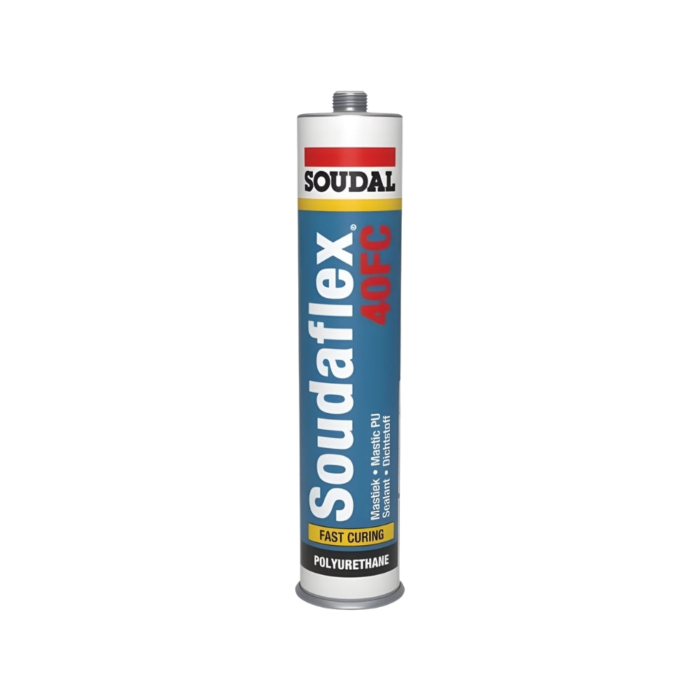 Soudaflex 40FC Polyurethane Adhesive Sealant (310ml) tube packaging for construction bonding tasks.