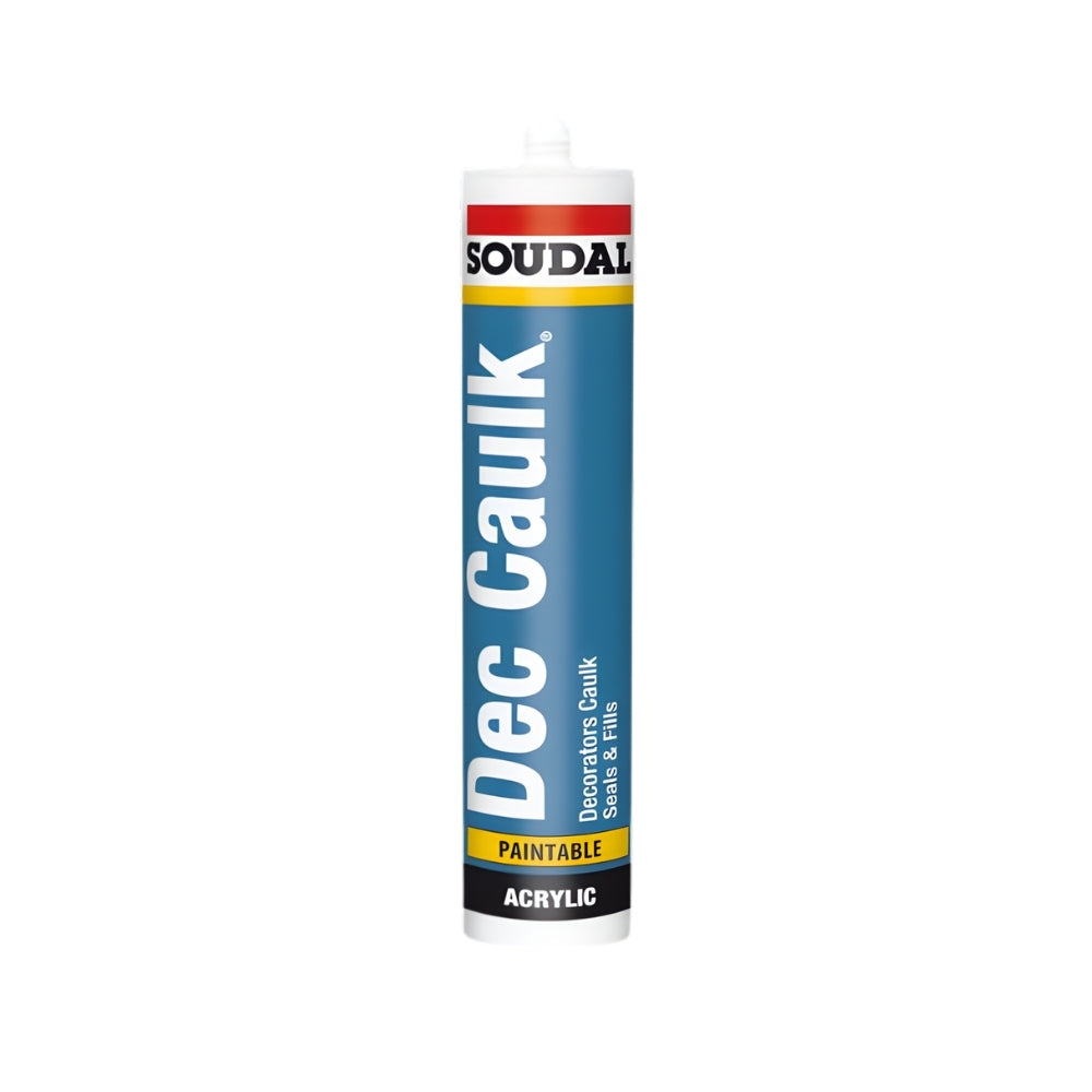 Soudal Decorators Caulk Acrylic Sealant (300ml) tube for professional painting and decorating projects.