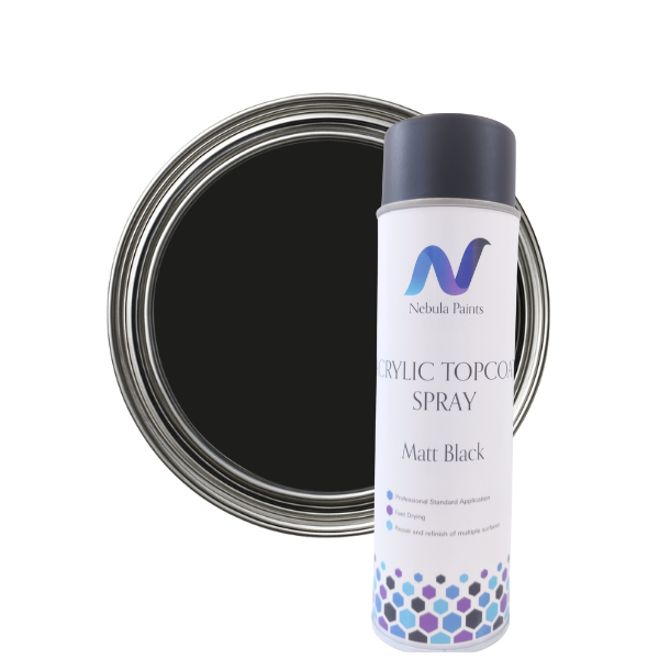 Nebula Paints Acrylic Topcoat Matt Black - 500ml