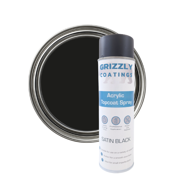 Grizzly Coatings Acrylic Topcoat Satin Black 500ml