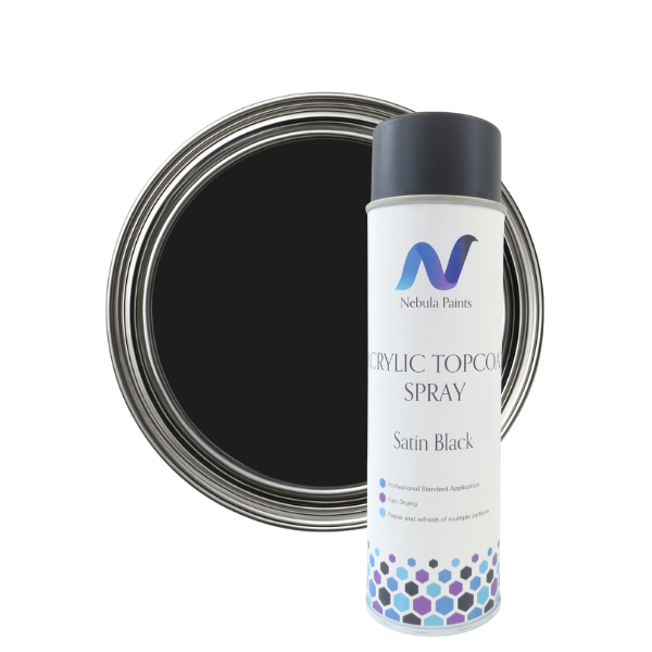 Nebula Paints Acrylic Topcoat Satin Black - 500 ml