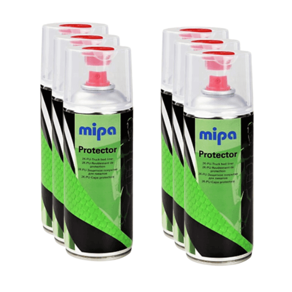 Mipa Protector 2K Spray paint (400 ml) Give your vehicle a professional-grade, ultra-tough finish with Mipa Protector 2K Spray paint. This highly resistant 2K polyurethane-acrylic paint is engineered to provide a scratch-resistant, robust shield for surfa