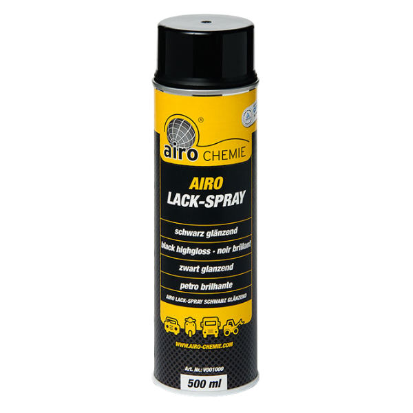 Airo-Chemie 1K Acrylic Topcoat Aerosol (500ml) - Gloss Black