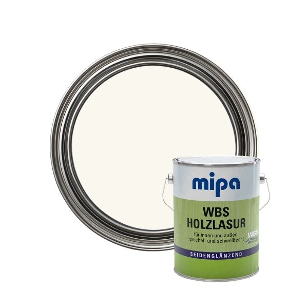 Mipa Paints WBS Wood Stain 1015 Antique White 2.5 Ltr -  Ideal for Fence Painting