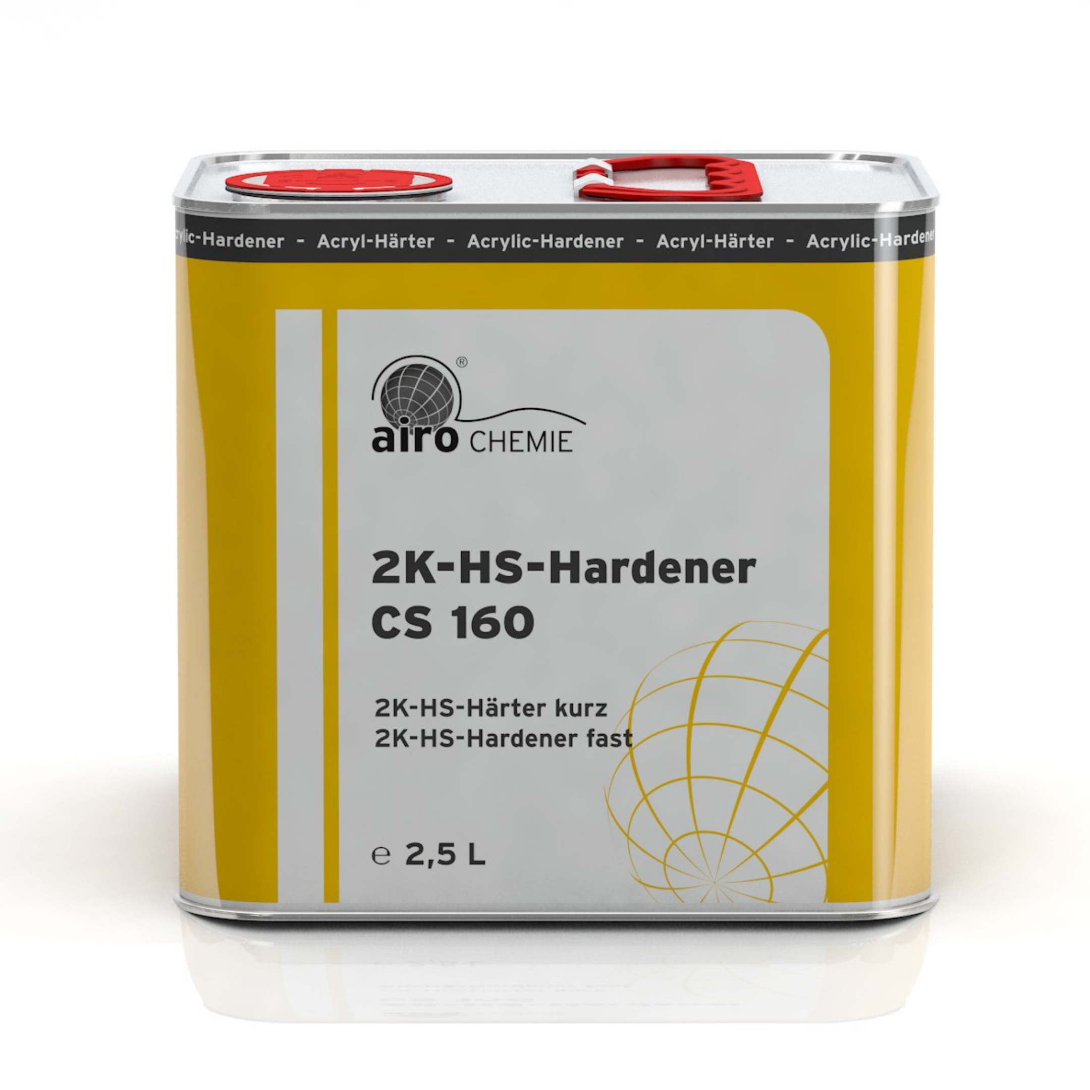 2K-HS-Hardener CS 160 container with airo CHEMIE branding on a white background