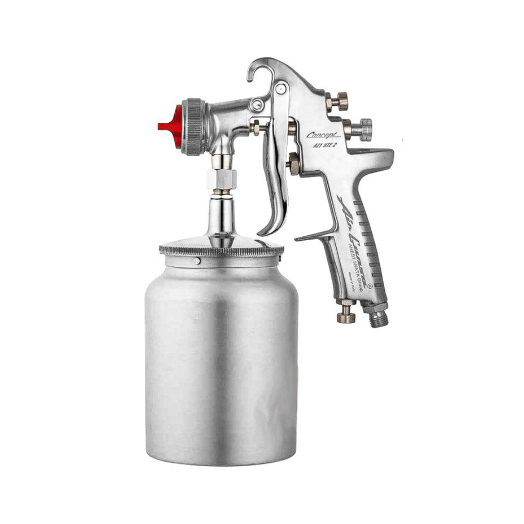Anest Iwata AZ1 HTE 2S Suction Spray Gun (1.0mm - 3.5mm Nozzle Size + 1L Cup)