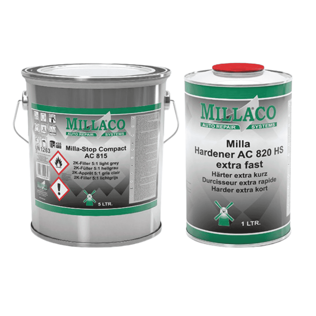 Millaco AC 815 2K Filler (5L) With AC820 HS Extra Fast Hardener (1L) Kit