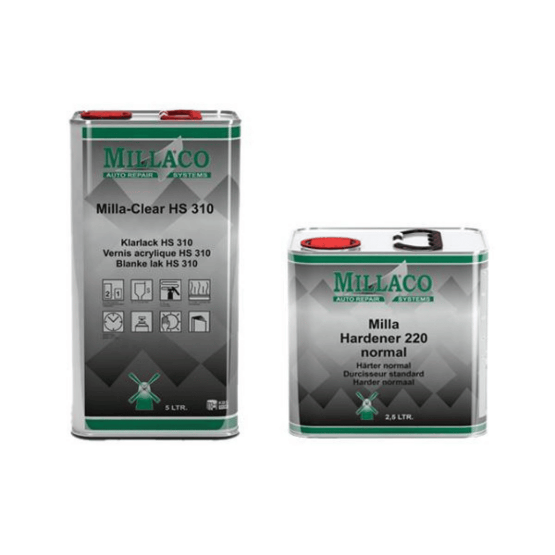Millaco HS310 2K Clearcoat (5L) With 220 Normal Hardener (2.5L) Kit