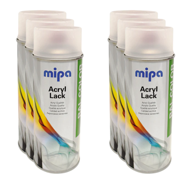 Mipa Acrylic Topcoat Matt Aerosol (400ML) Box Clear Mipa Paints Limited