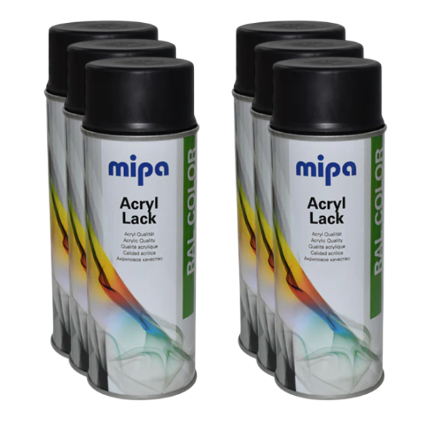 Mipa Ral 9005 Deep Black Satin Matt 400ml