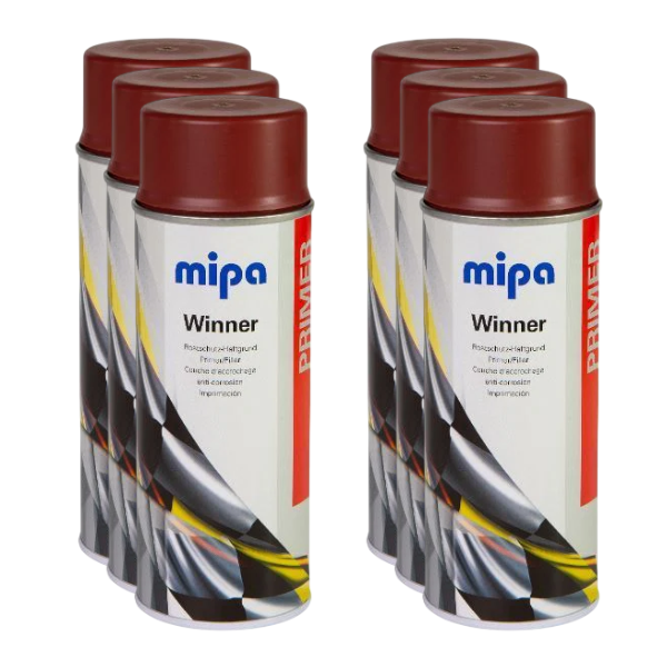Mipa Spray Red/Brown Primer (400ML) Box Brown Mipa Paints Limited