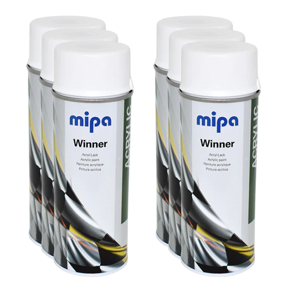 Mipa Spray White Gloss (400ML) Box White Mipa Paints Limited