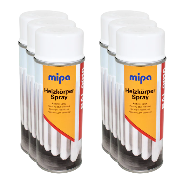 Mipa White Radiator Spray (400ML) Box White Mipa Paints Limited