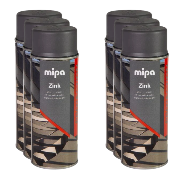 Mipa Zinc Silver Spray (400ML) Box Silver Mipa Paints Limited