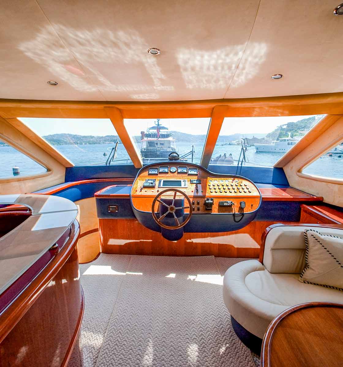 Yacht Cabin with wooden decor