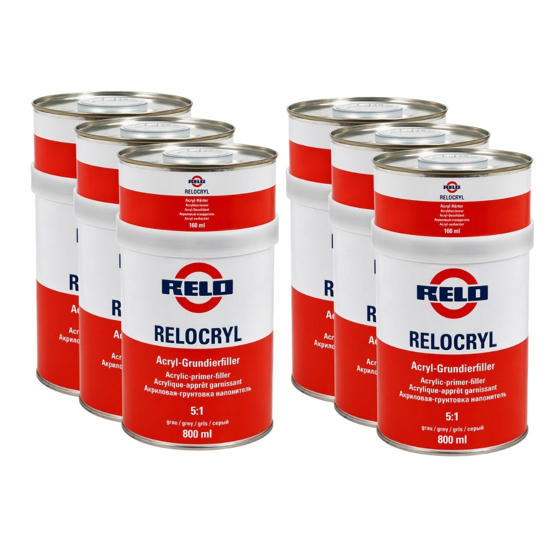 Relo Acrylic Primer Filler Incl. Hardener (Grey) (960ml)