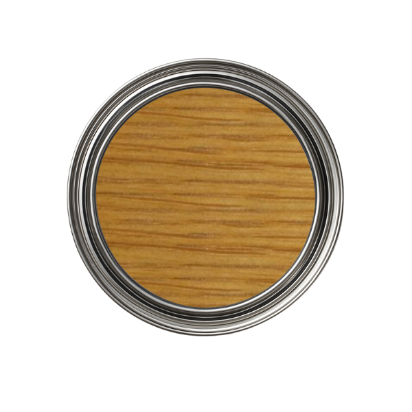 Wooden surface with a metallic rim on a white background