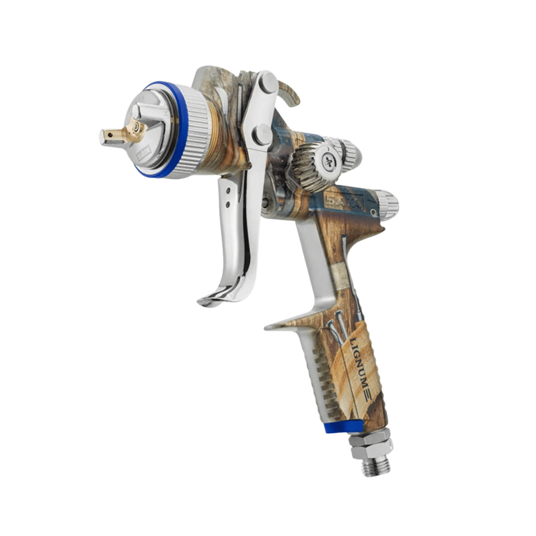 SATAjet 1000 B RP "Lignum 3" Gravity Spray Gun (1.6mm - 2.5mm Nozzle Size + 0.6L QCC Plastic Reusable Cup)