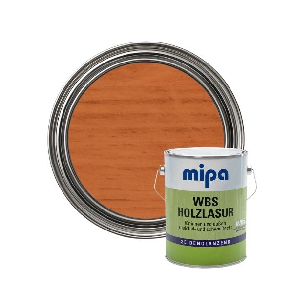 MIPA WBS Wood Stain 1060 Teak 2.5 Ltr - Ideal for Fence Painting