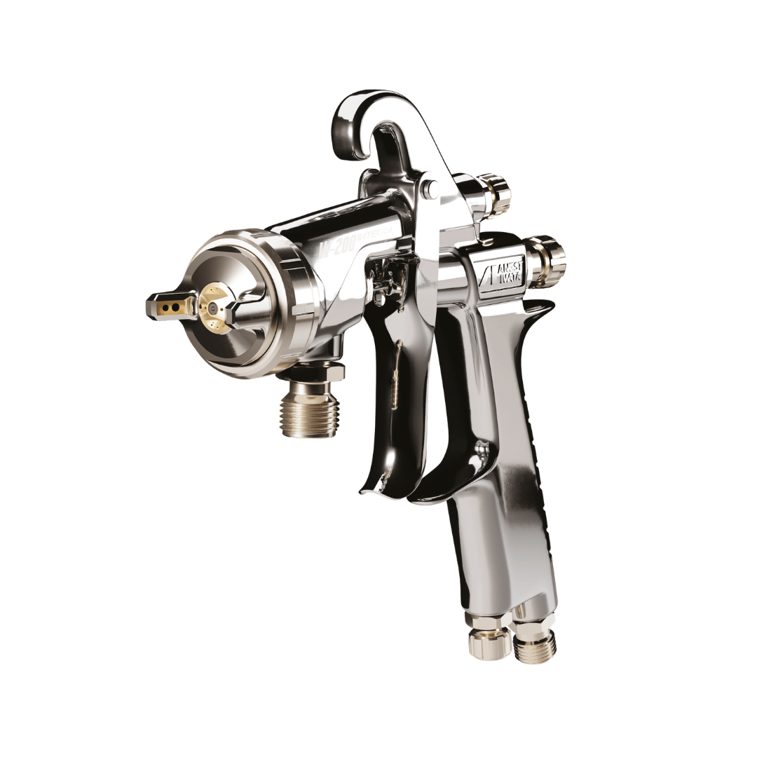 Anest Iwata W-200 Integra Pressure/Suction Spray Gun (Split Nozzle or Flat Tip Nozzle, 0.8mm - 2.5mm Nozzle Size)