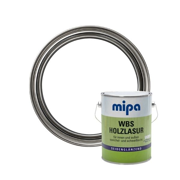 Mipa Paints WBS Wood Stain 1010 White 2.5ltr - Ideal for Fence Painting