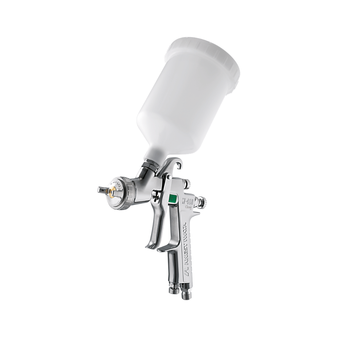 Anest Iwata W-400 Classic Plus Spray Gun (1.0mm - 2.0mm Nozzle Size + 200ml-600ml Cup)