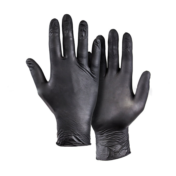 MP Nitrile Gloves Black Size XL (Pack of 100)