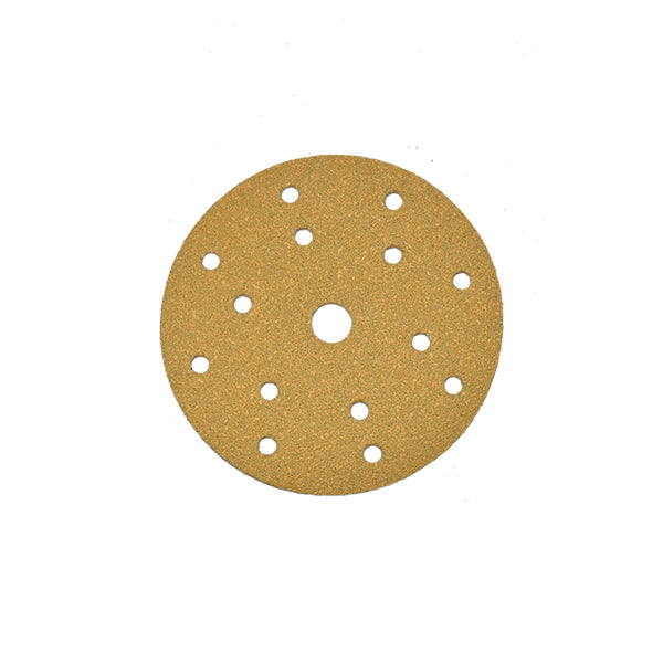 MP GoldPlus Discs 150mm 15 hole velcro P60 (50 Items)