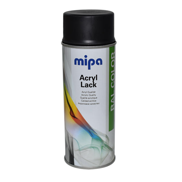 Mipa Ral 9005 Deep Black Satin Matt 400ml Aerosol Can